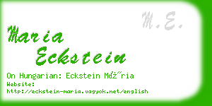 maria eckstein business card
